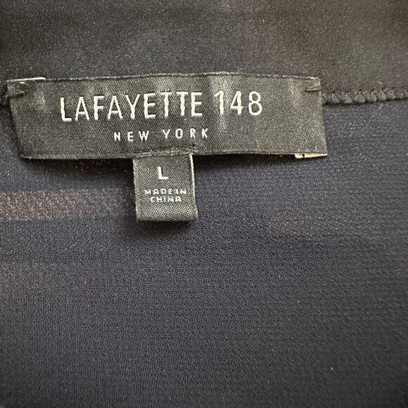 Lafayette 148 New York Brayden Stripe Blouse - Picture 5 of 10